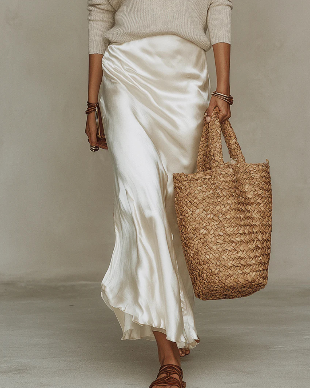Vestido Midi Satinado Elegance™ con Jersey Incluido