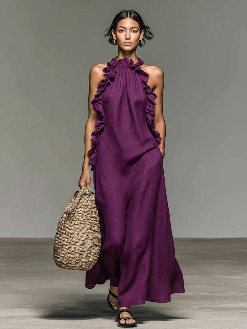Lua | Abito Maxi con Tasche