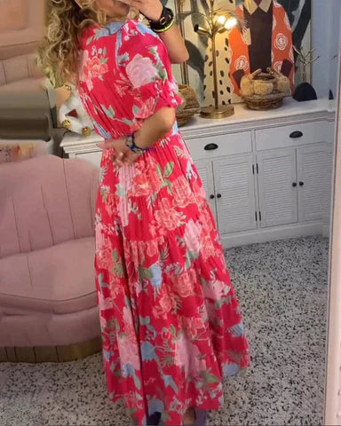 Vestido en V con Bolsillos - Coleccion 2025