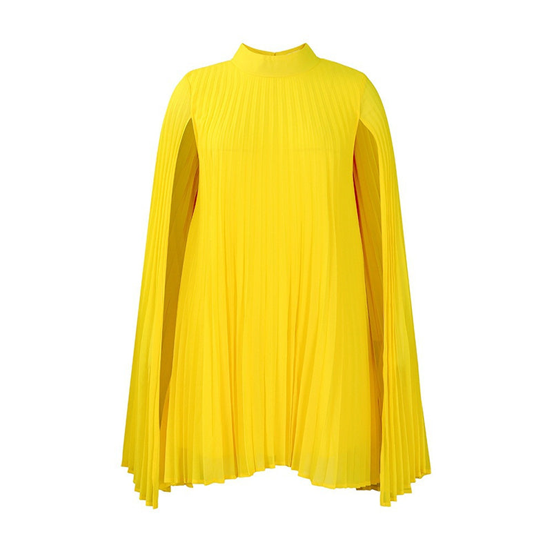 Tendencia del momento⭐💃 Elegante vestido plisado con silueta de capa