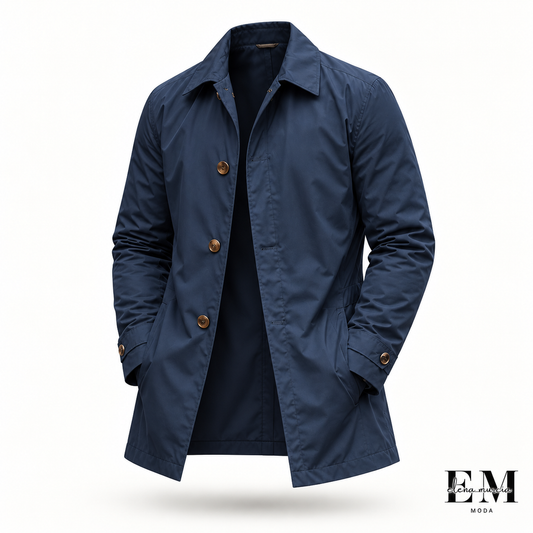 Trench Impermeable de Largo Medio para Hombre