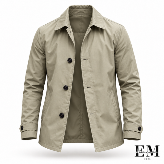 📢📢¡¡¡50 % de descuento!!!🎉✨Gabardina impermeable de largo medio para hombre