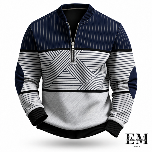 Viktor | Elegante jersey de hombre con media cremallera