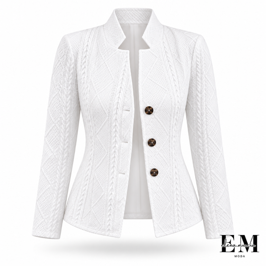 Blazer con botones y textura para mujer