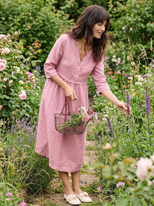Vestido Rosé Linen™