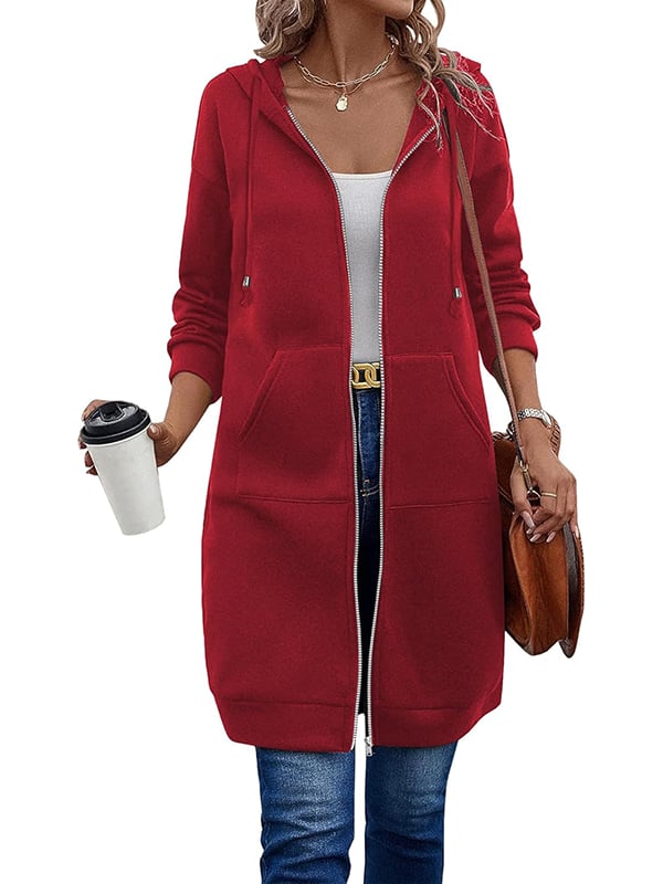 📢📢¡Precio especial de esta semana!!🔥✨ Sudadera con capucha y cremallera de forro polar para mujer