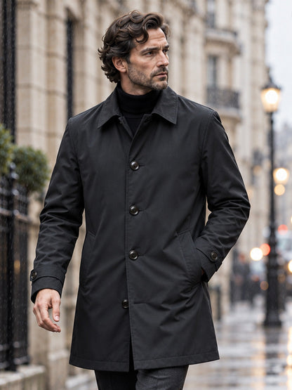 Trench Impermeable de Largo Medio para Hombre