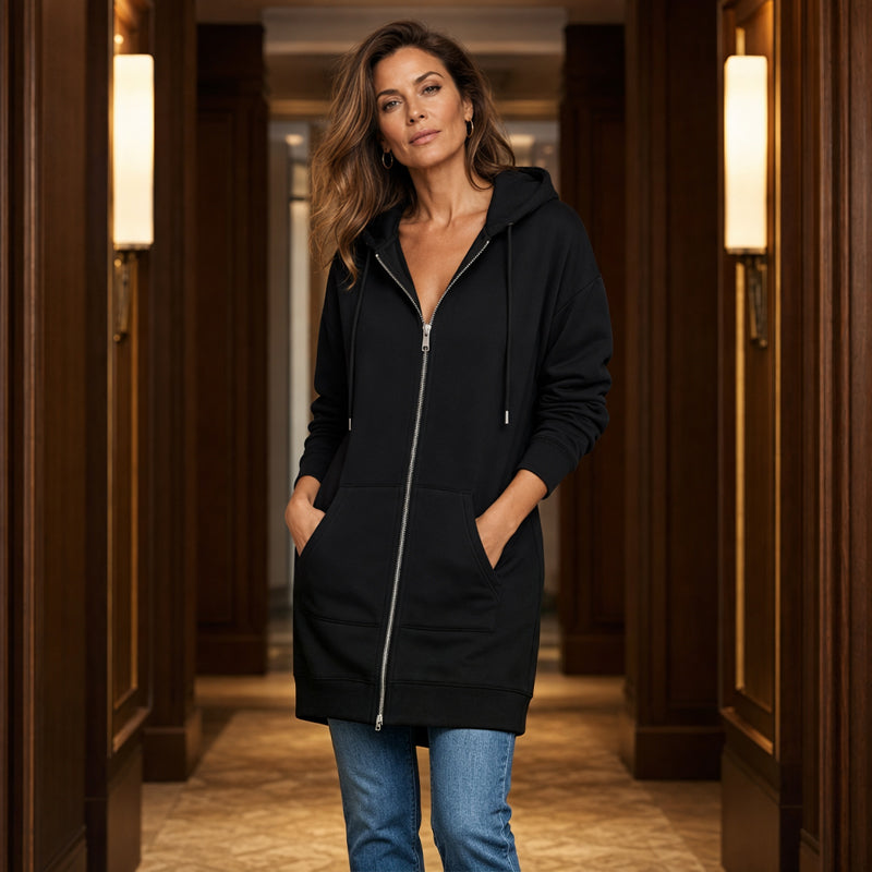 📢📢¡Precio especial de esta semana!!🔥✨ Sudadera con capucha y cremallera de forro polar para mujer