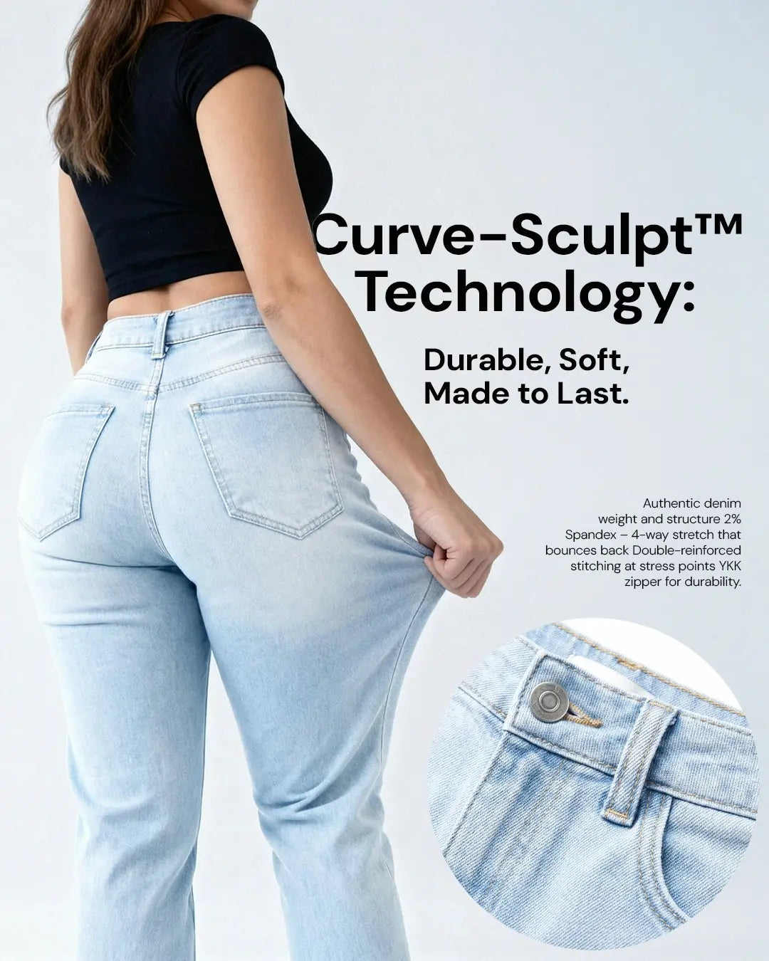 Vaqueros de Pierna Ancha con Efecto Moldeador