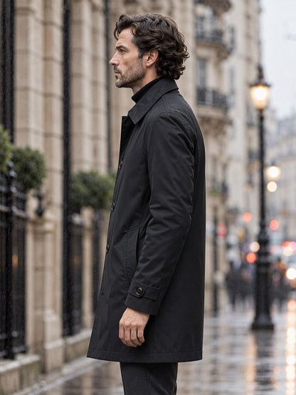 Trench Impermeable de Largo Medio para Hombre