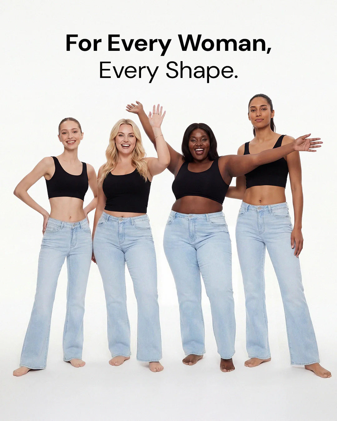 Vaqueros de Pierna Ancha con Efecto Moldeador