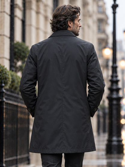 Trench Impermeable de Largo Medio para Hombre