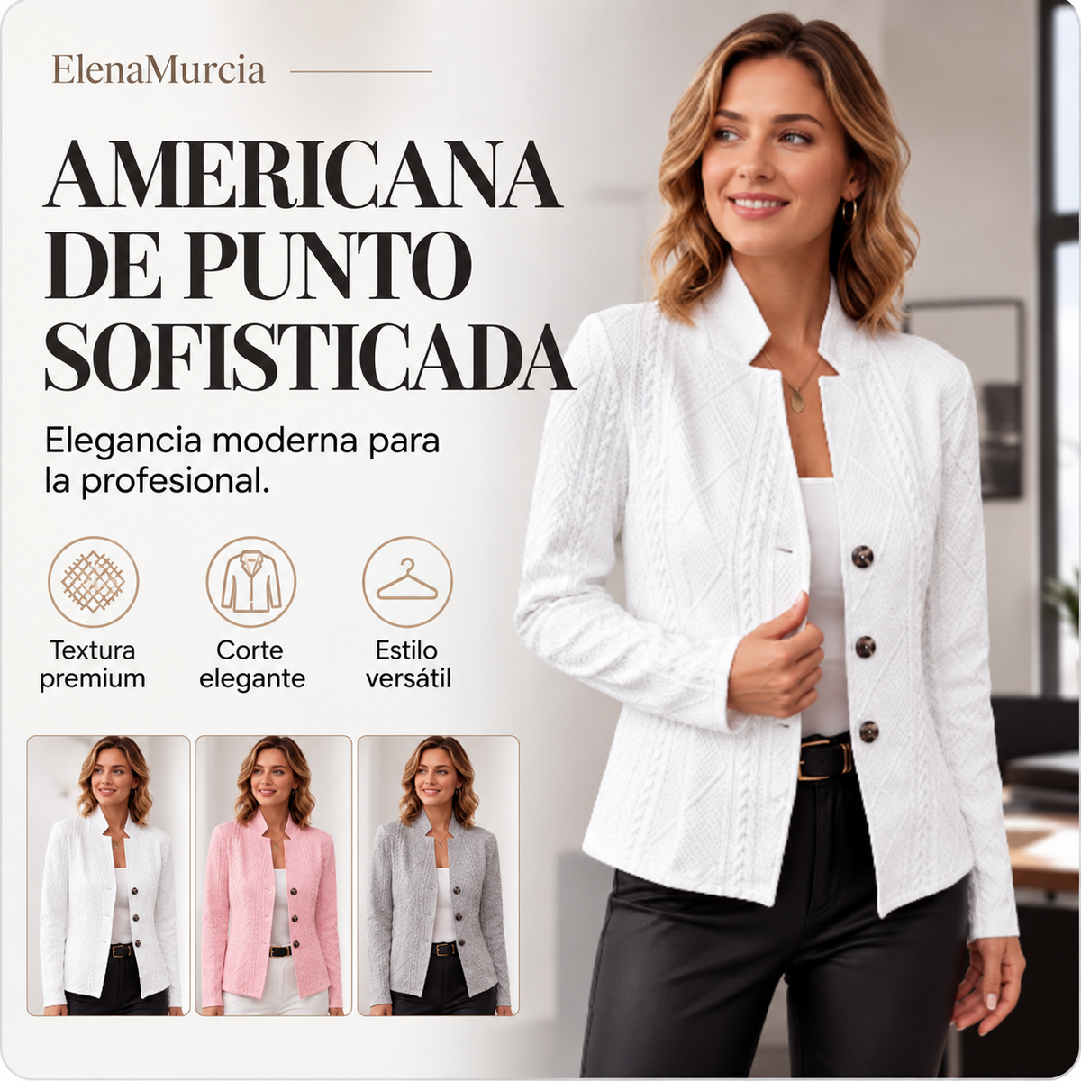 Blazer con botones y textura para mujer