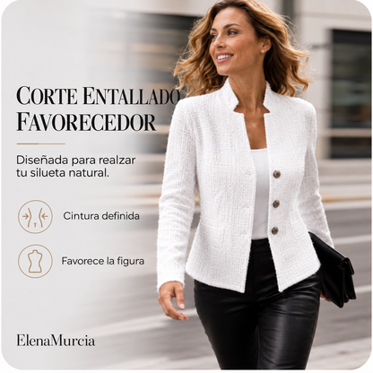 Blazer con botones y textura para mujer