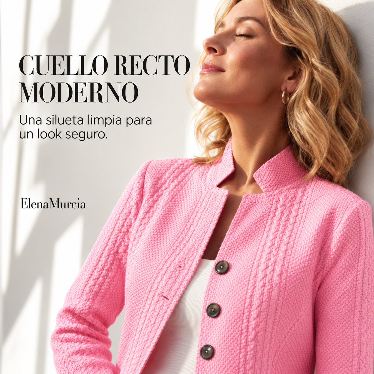 Blazer con botones y textura para mujer