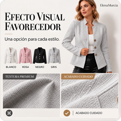 Blazer con botones y textura para mujer