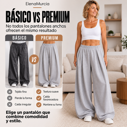 Pantalones de chándal informales de corte ancho y con pliegues para mujer
