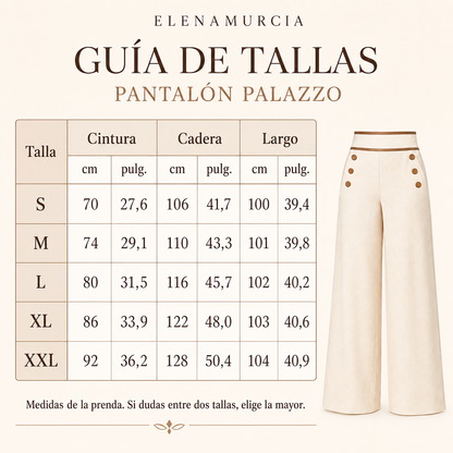 Pantalones de mujer de talle alto y pierna ancha con ribete en contraste