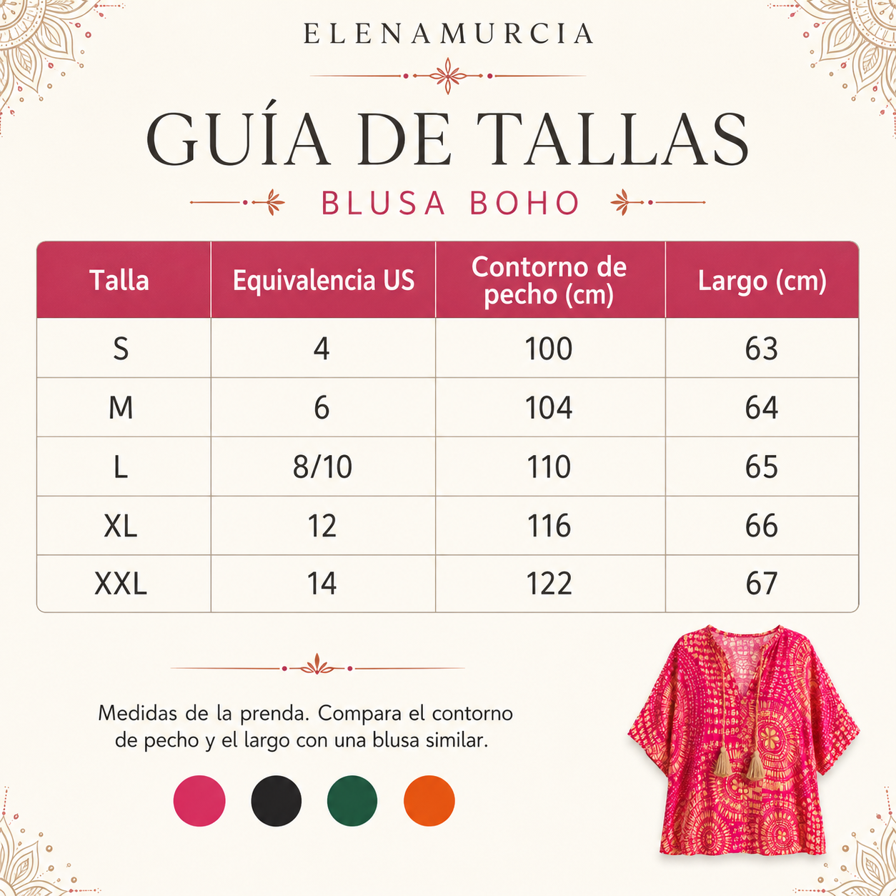 Top holgado de mujer con cuello en V y estampado, con mangas murciélago