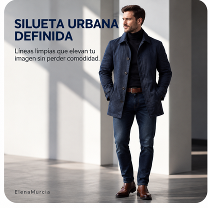 📢📢¡¡¡50 % de descuento!!!🎉✨Gabardina impermeable de largo medio para hombre