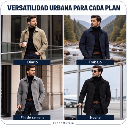 📢📢¡¡¡50 % de descuento!!!🎉✨Gabardina impermeable de largo medio para hombre