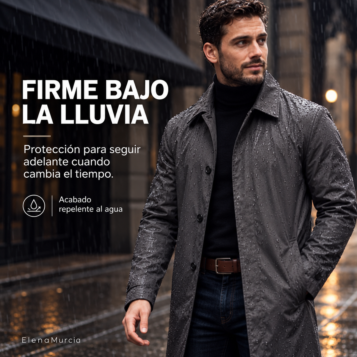 📢📢¡¡¡50 % de descuento!!!🎉✨Gabardina impermeable de largo medio para hombre