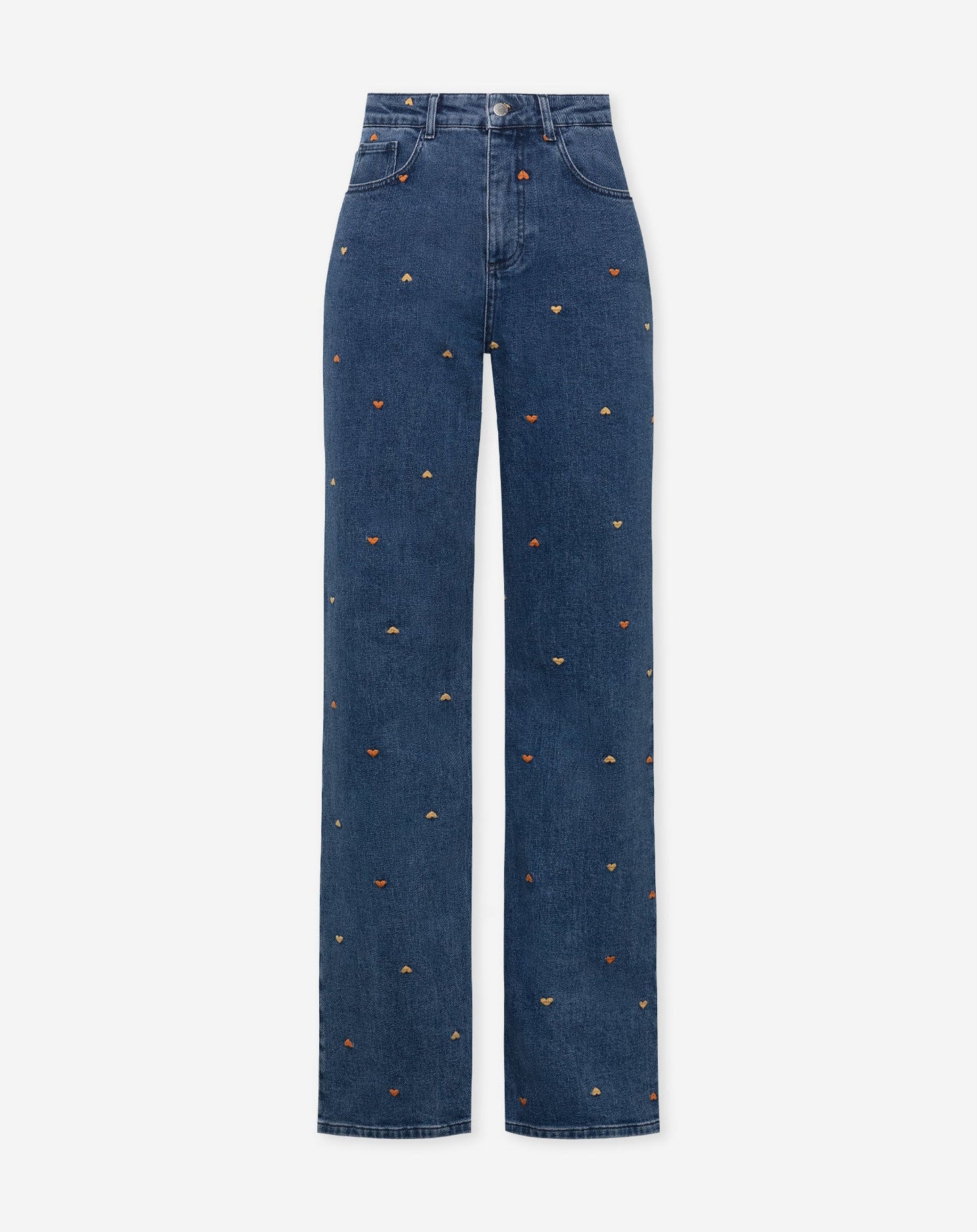 VAQUEROS BOOTCUT HEART MIX NARANJA