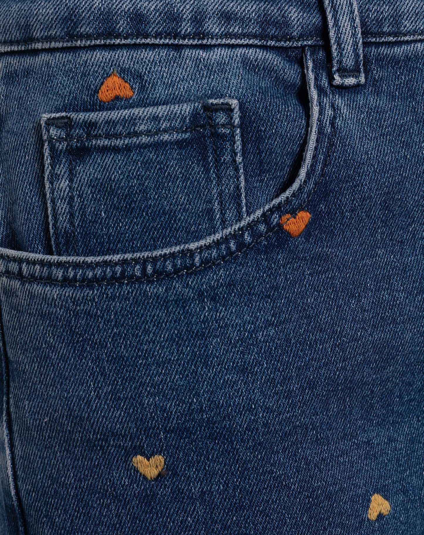 VAQUEROS BOOTCUT HEART MIX NARANJA