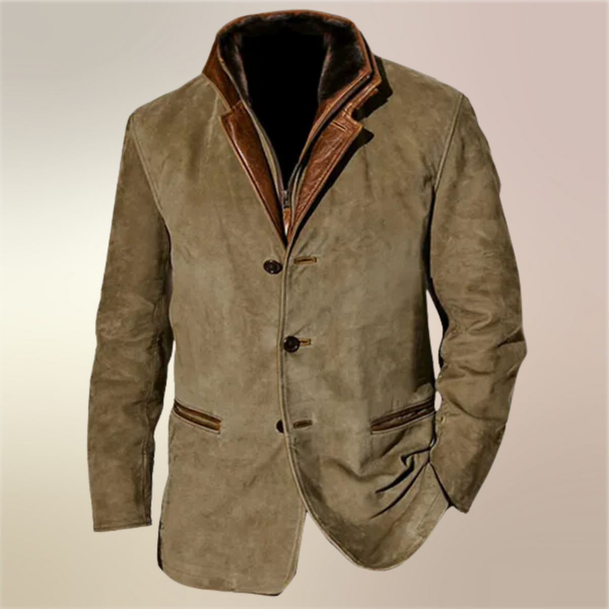 Luca - Chaqueta vintage elegante con cuello para hombre