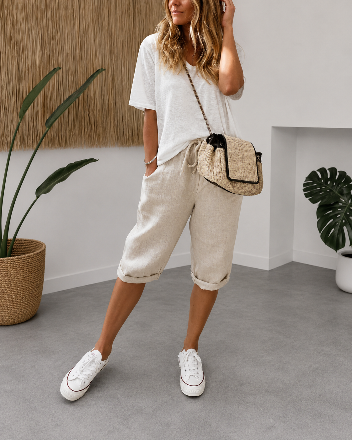 Pantalón Capri Lino Breeze™