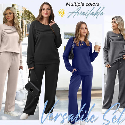 🔥ÚLTIMO DÍA: 60 % DE DESCUENTO💓Conjunto compuesto por una camiseta de mujer con cuello redondo y unos pantalones con cordón💯