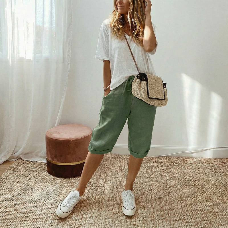 Pantalón Capri Lino Breeze™