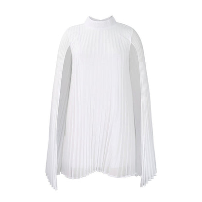 Tendencia del momento⭐💃 Elegante vestido plisado con silueta de capa