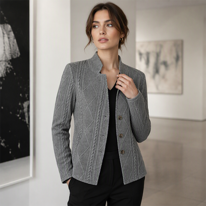 Blazer con botones y textura para mujer