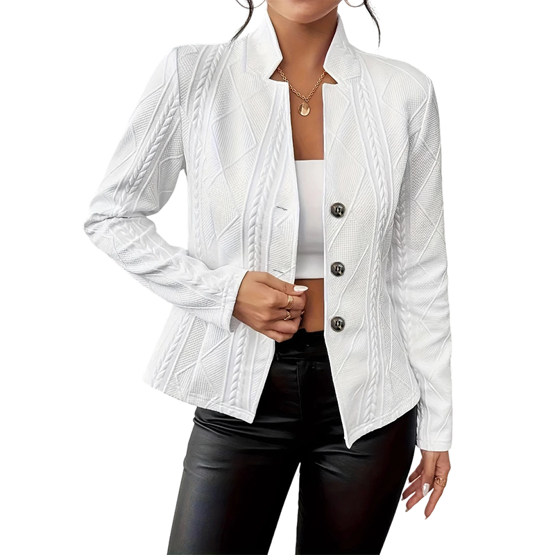 Blazer con botones y textura para mujer
