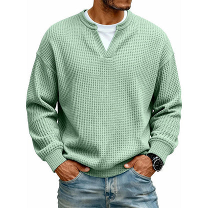🔥Imprescindible🔥👕 Jersey de hombre con tejido de rombos en relieve