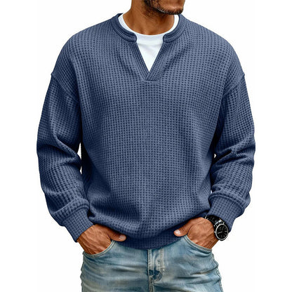 🔥Imprescindible🔥👕 Jersey de hombre con tejido de rombos en relieve