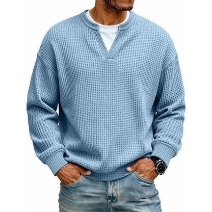 🔥Imprescindible🔥👕 Jersey de hombre con tejido de rombos en relieve