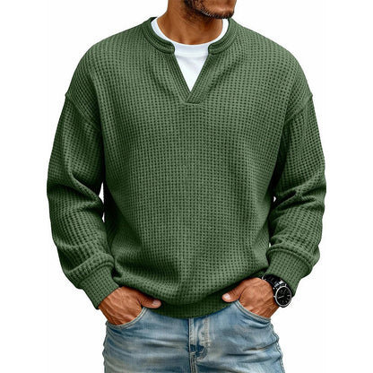 🔥Imprescindible🔥👕 Jersey de hombre con tejido de rombos en relieve
