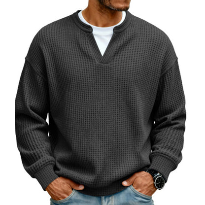 🔥Imprescindible🔥👕 Jersey de hombre con tejido de rombos en relieve