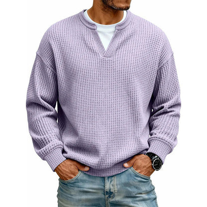 🔥Imprescindible🔥👕 Jersey de hombre con tejido de rombos en relieve