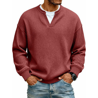 🔥Imprescindible🔥👕 Jersey de hombre con tejido de rombos en relieve