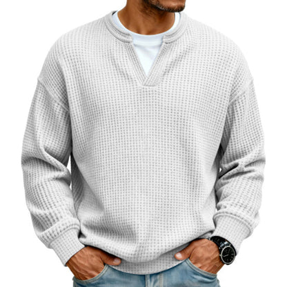 🔥Imprescindible🔥👕 Jersey de hombre con tejido de rombos en relieve