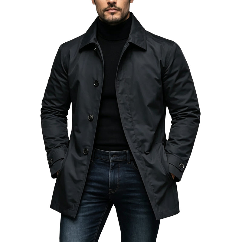 📢📢¡¡¡50 % de descuento!!!🎉✨Gabardina impermeable de largo medio para hombre
