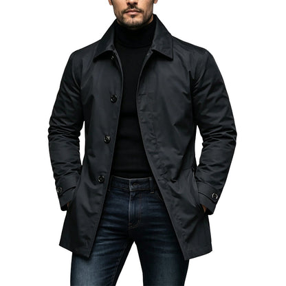 📢📢¡¡¡50 % de descuento!!!🎉✨Gabardina impermeable de largo medio para hombre